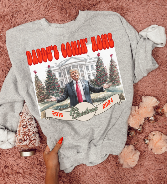 HOME FOR CHRISTMAS TRUMP SWEATSHIRT