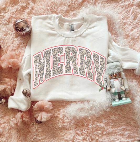 MERRY LEOPARD SWEATSHIRT