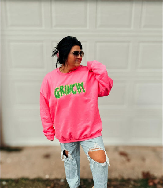 GRINCHY CHENILLE SWEATSHIRT